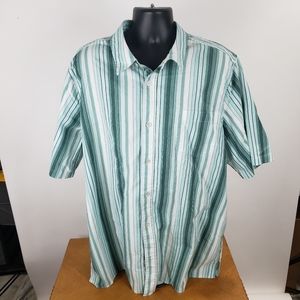 KINGSIZE Big & Tall Men's Green/White Cotton Shirt